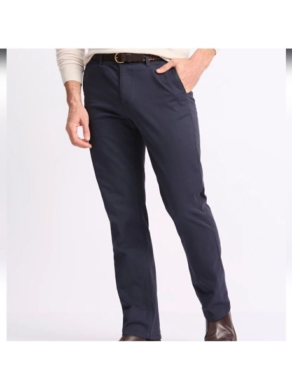 467 NWT Hawker Rye Essential Wash Stretch Relaxed Fit Chino Size 46x30
